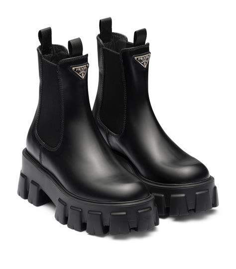 new prada boots|prada 55 leather ankle boots.